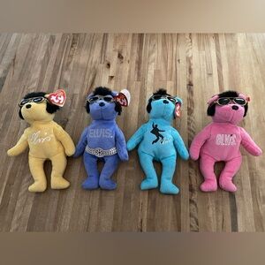 Elvis Beanie Babies - Set of 4